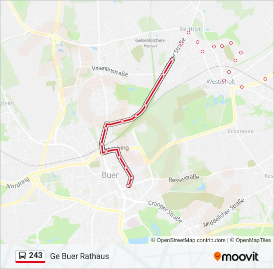 243 Bus Line Map