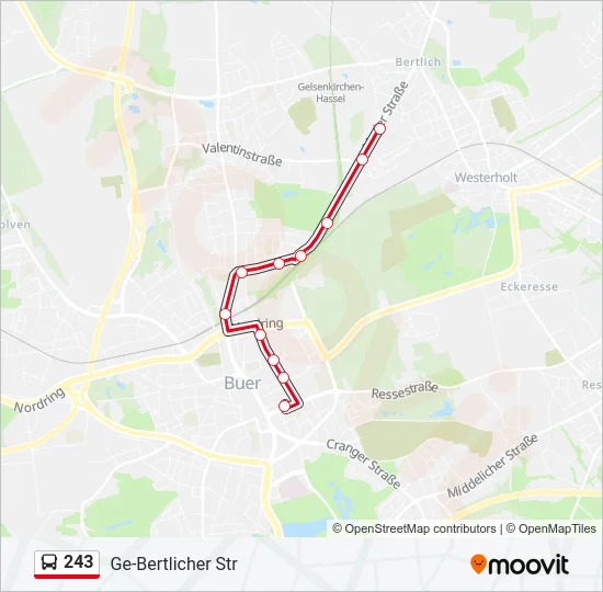 243 Bus Line Map