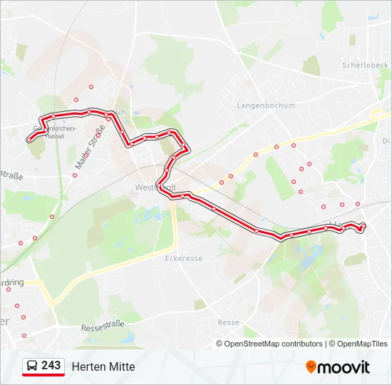 243 Bus Line Map