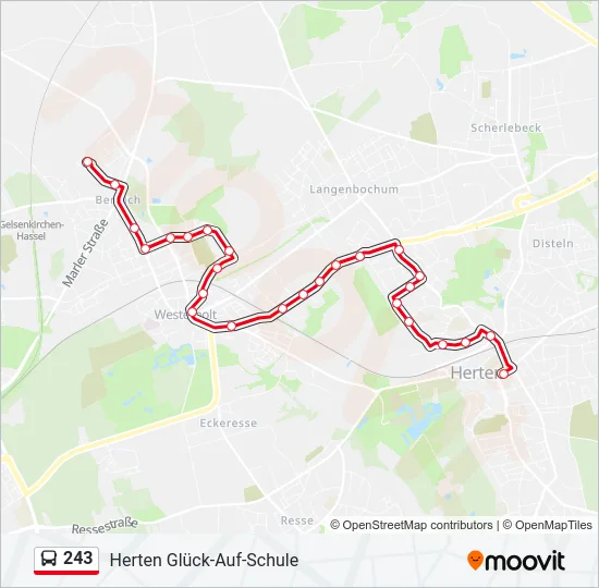 243 Bus Line Map