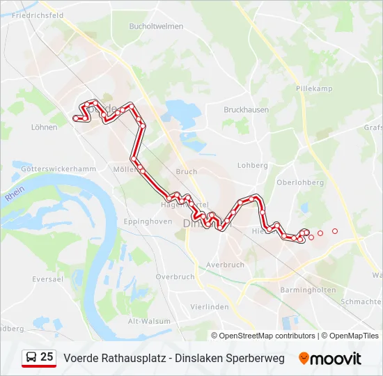 25 Bus Line Map