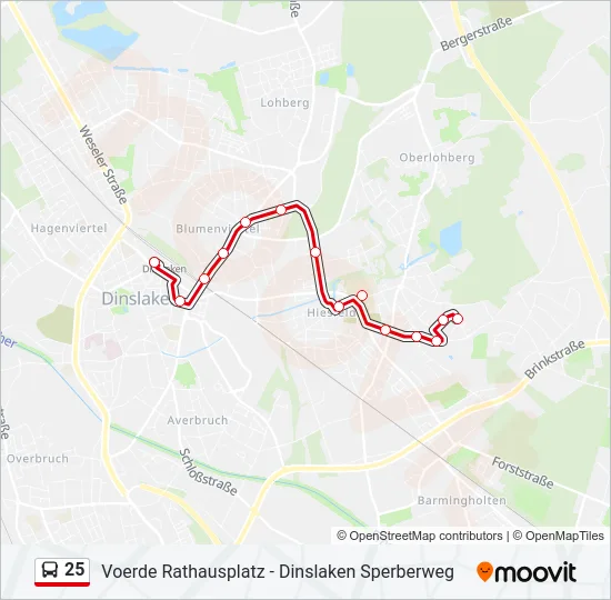 25 Bus Line Map