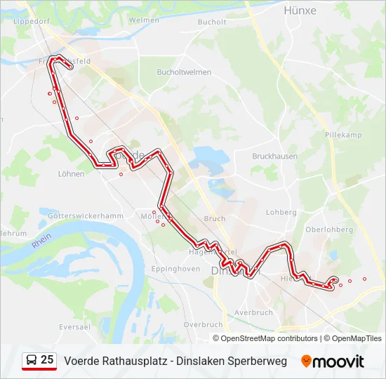 25 Bus Line Map