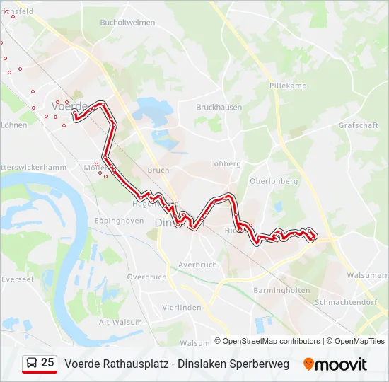 25 Bus Line Map