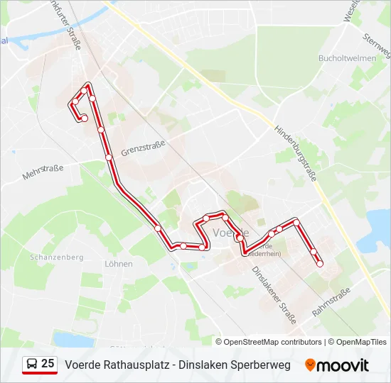 25 Bus Line Map