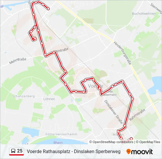 25 Bus Line Map