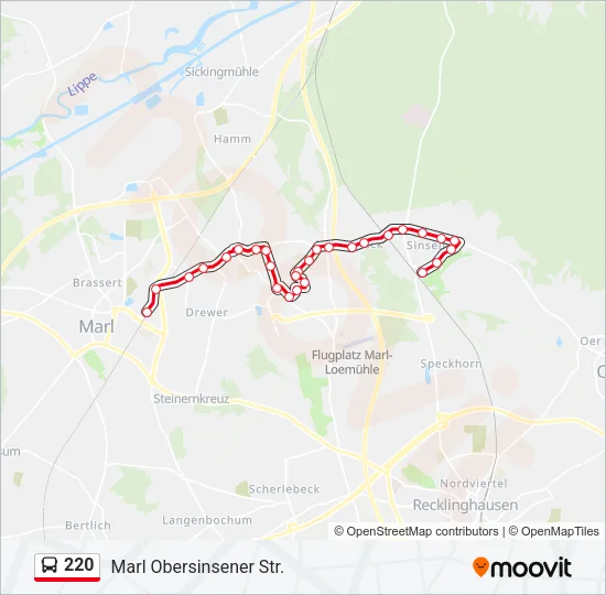 220 Bus Line Map