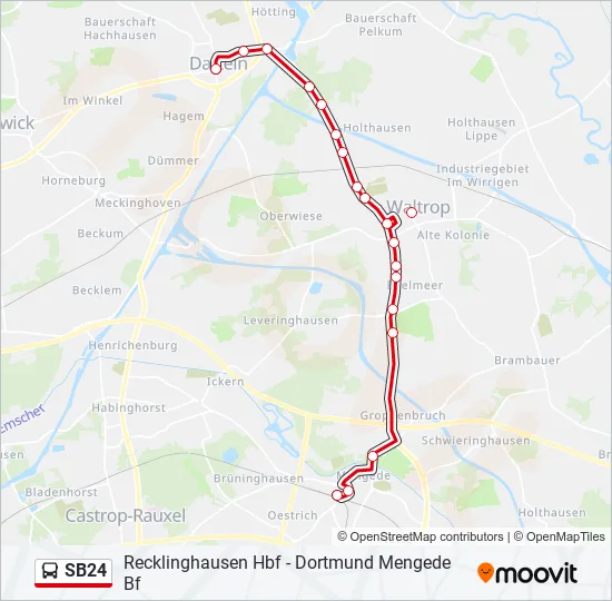 SB24 Bus Line Map
