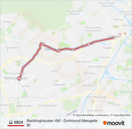 SB24 Bus Line Map