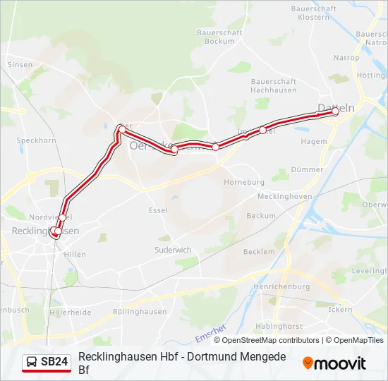 SB24 Bus Line Map