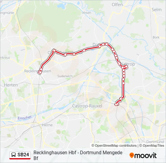 SB24 Bus Line Map