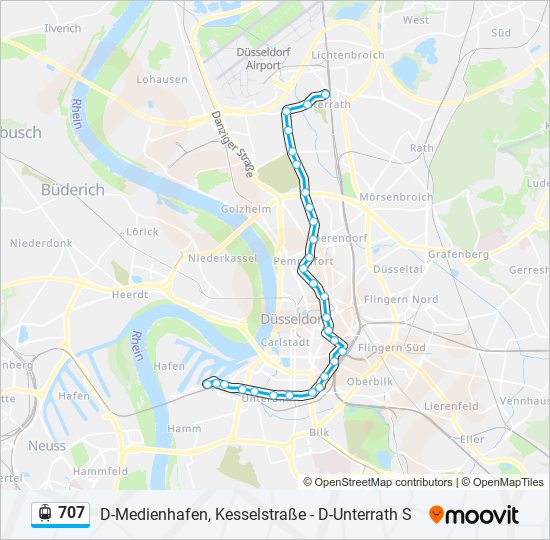 707 light rail Line Map