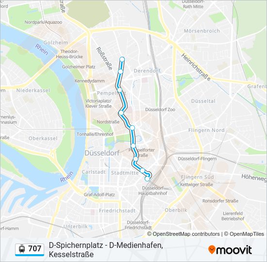 707 light rail Line Map