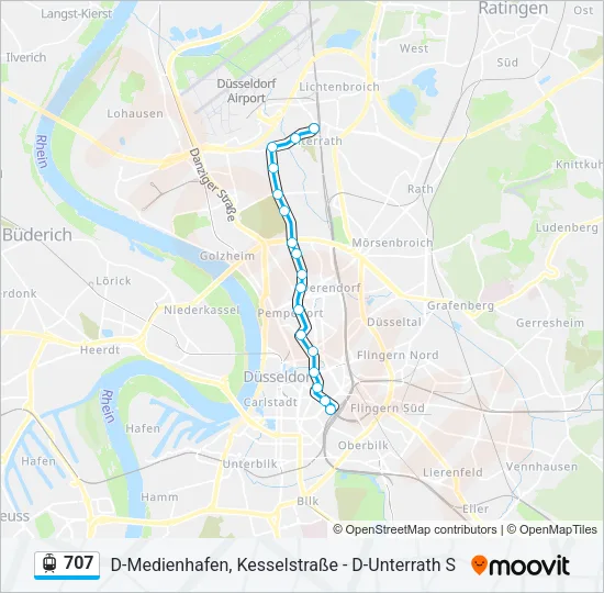 707 Light Rail Line Map