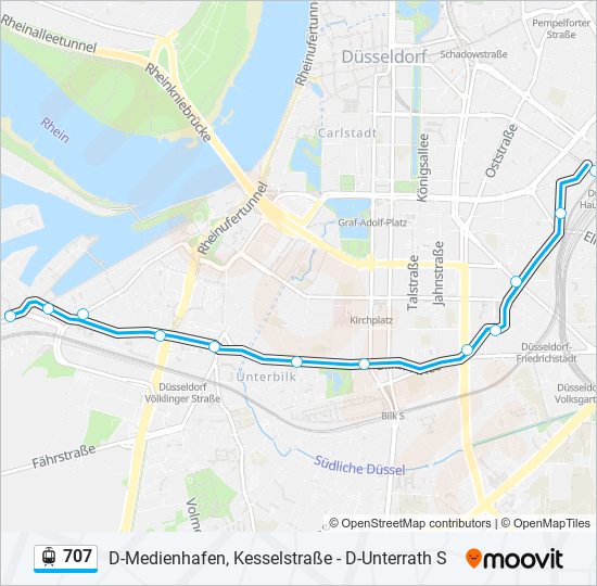 707 light rail Line Map