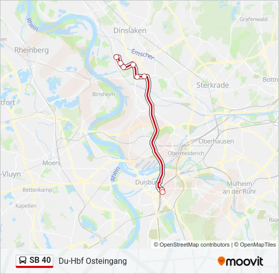 SB 40 Bus Line Map