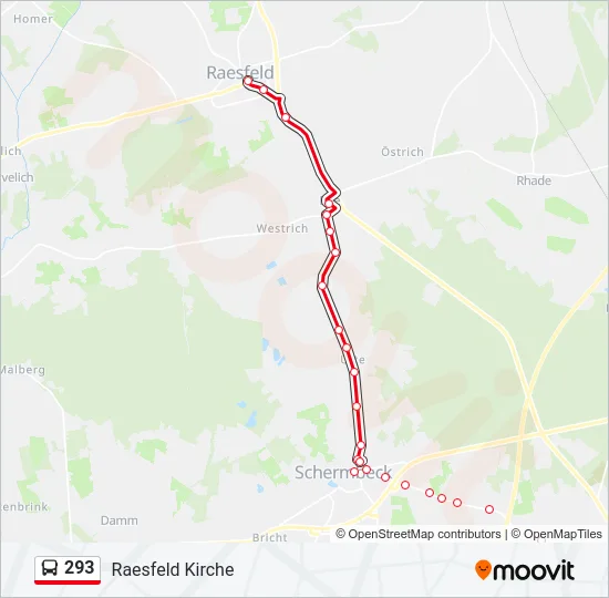 293 Bus Line Map