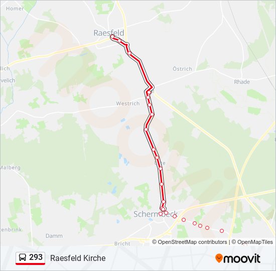 293 bus Line Map