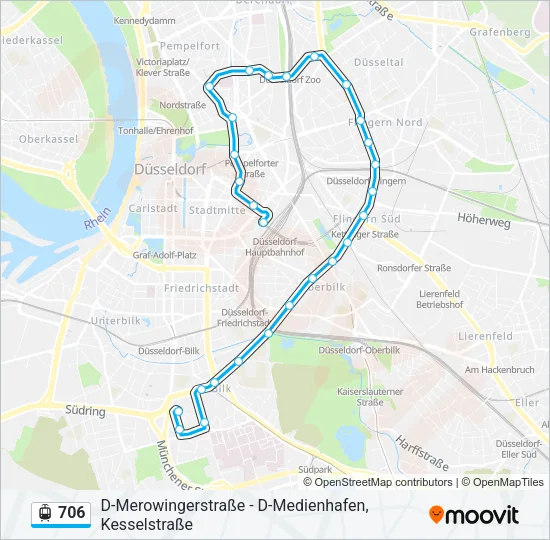 706 Light Rail Line Map