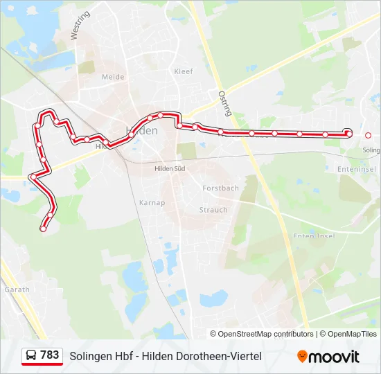 783 Bus Line Map