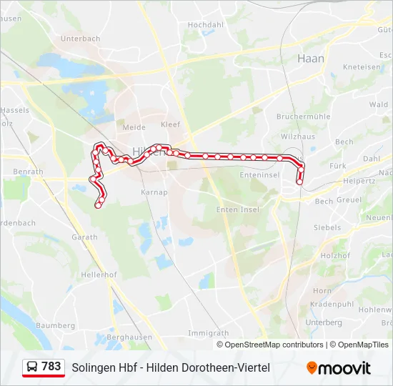 783 Bus Line Map