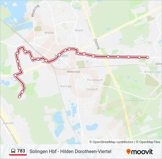 783 Bus Line Map