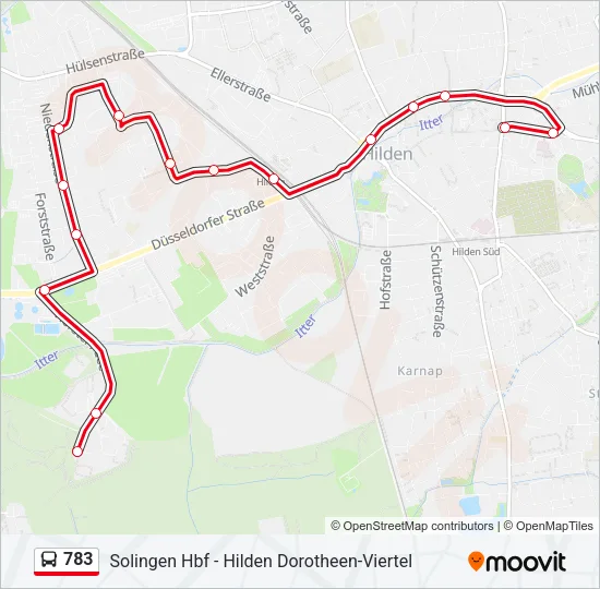 783 Bus Line Map