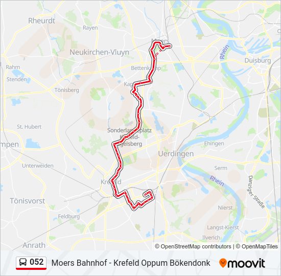 052 bus Line Map