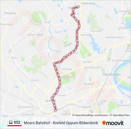 052 Bus Line Map