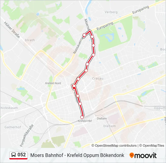 052 Bus Line Map