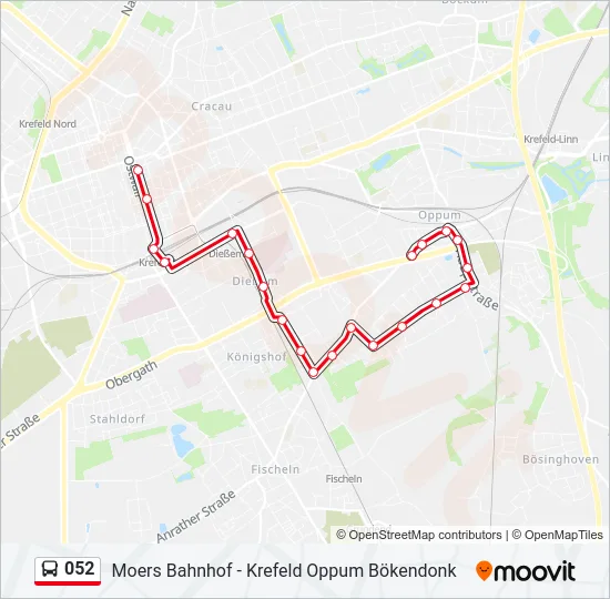 052 Bus Line Map