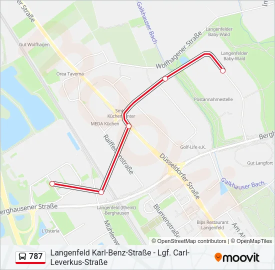 787 Bus Line Map