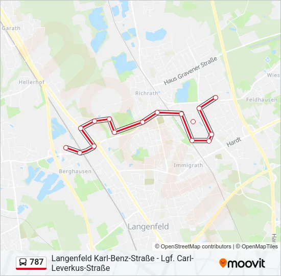 787 Bus Line Map