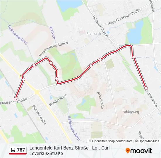787 Bus Line Map