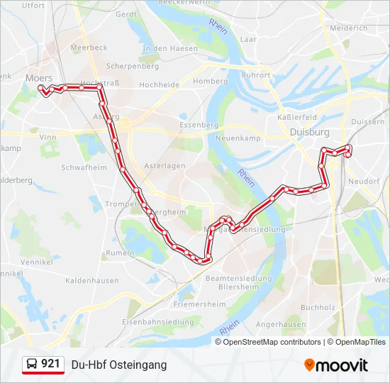 921 Bus Line Map