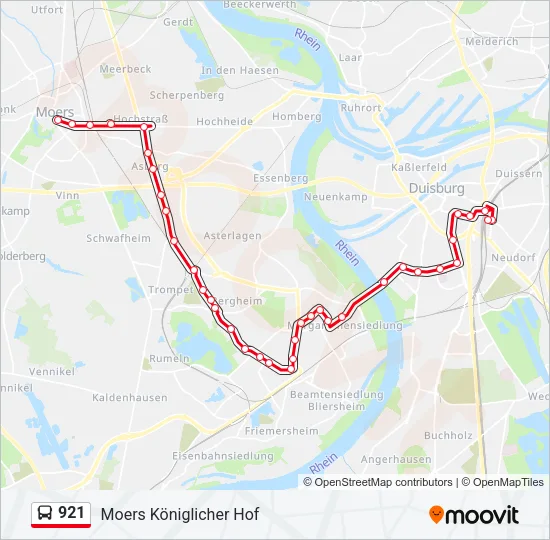 921 Bus Line Map