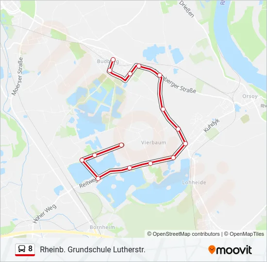 8 Bus Line Map