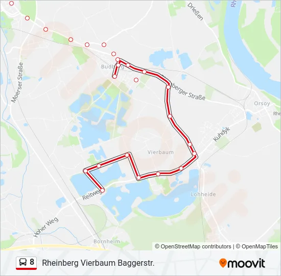 8 Bus Line Map