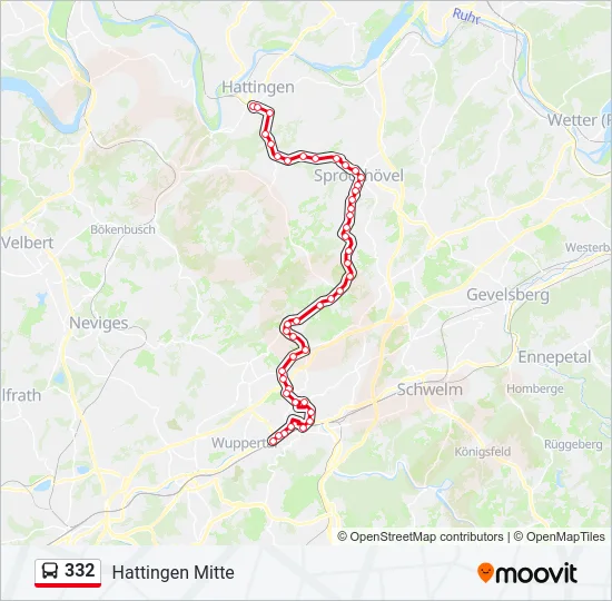 332 Bus Line Map