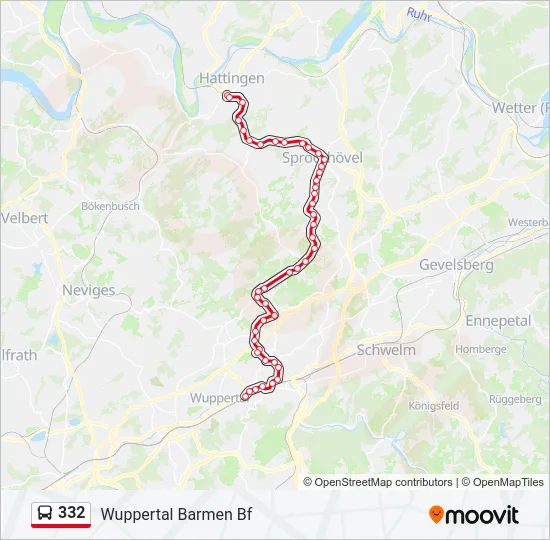 332 Bus Line Map