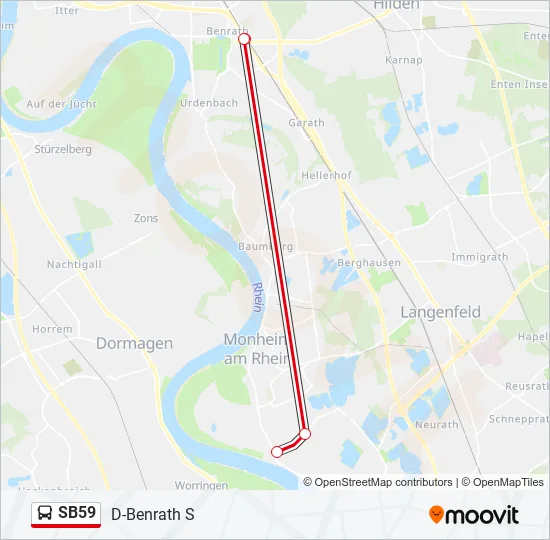 SB59 Bus Line Map