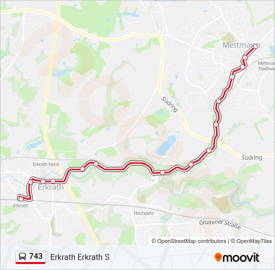 743 Bus Line Map