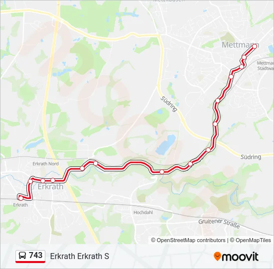 743 Bus Line Map
