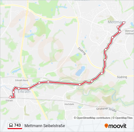 Автобус 743: карта маршрута