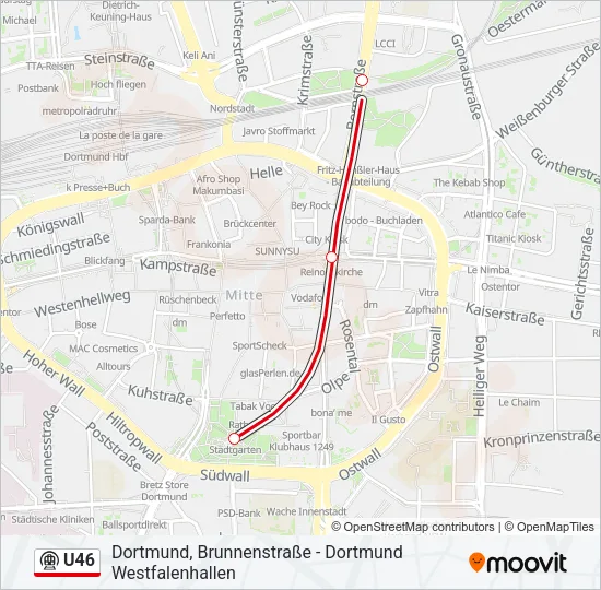 U46 Subway Line Map