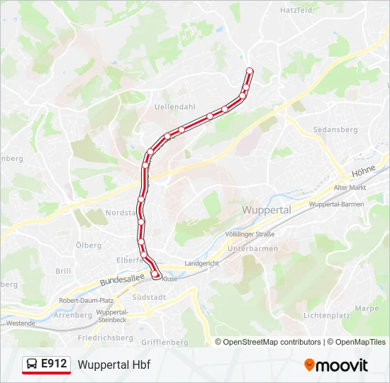 E912 Bus Line Map