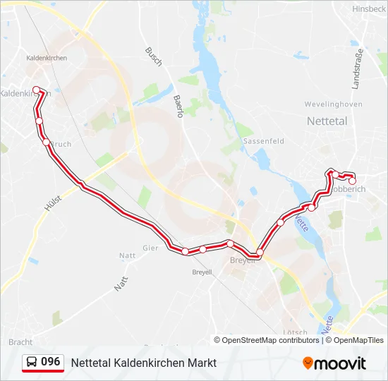 096 Bus Line Map