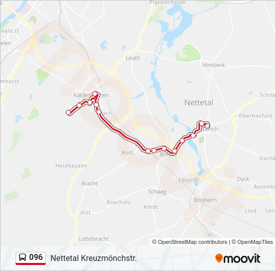 096 Bus Line Map