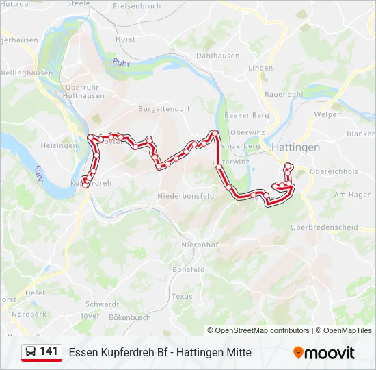 141 Bus Line Map