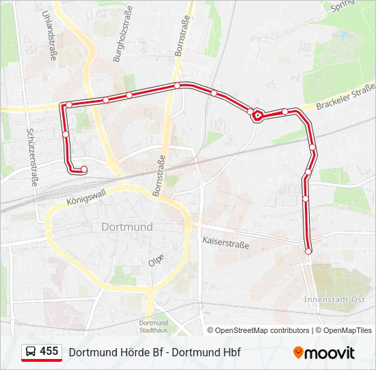 455 Bus Line Map